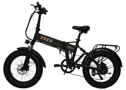 PACE F1 Max (Svart) Sammenleggbar fatbike el-sykkel med dempere foran og bak